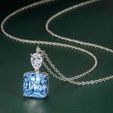 925 Silver Zircon Pendant Necklace for Wedding Party