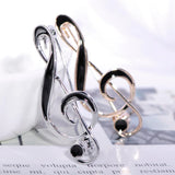 Enamel Music Note Shape Brooch Concert Jewelry