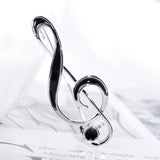 Enamel Music Note Shape Brooch Concert Jewelry