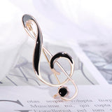 Enamel Music Note Shape Brooch Concert Jewelry