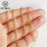 10M Brass Extension Chain 24k High Anti-Tarnish Chain 2.4*3.4mm