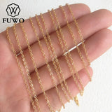 10M Brass Round O Chain 24k Dipped Anti-Tarnish Chain 1.5*2.0mm