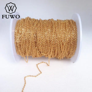 10M Brass Round O Chain 24k Dipped Anti-Tarnish Chain 1.5*2.0mm
