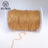 10M Brass Round O Chain 24k Dipped Anti-Tarnish Chain 1.5*2.0mm