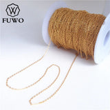 10M Brass Round O Chain 24k Dipped Anti-Tarnish Chain 1.5*2.0mm