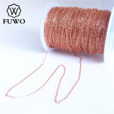 High Rose Filled Brass Chain 10M Anti Tarnish 1.5*2mm Oval Wire