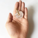 Irregular Perfume Bottle Pendant Quartz Gems Brass Jewelry PD321 2pcs