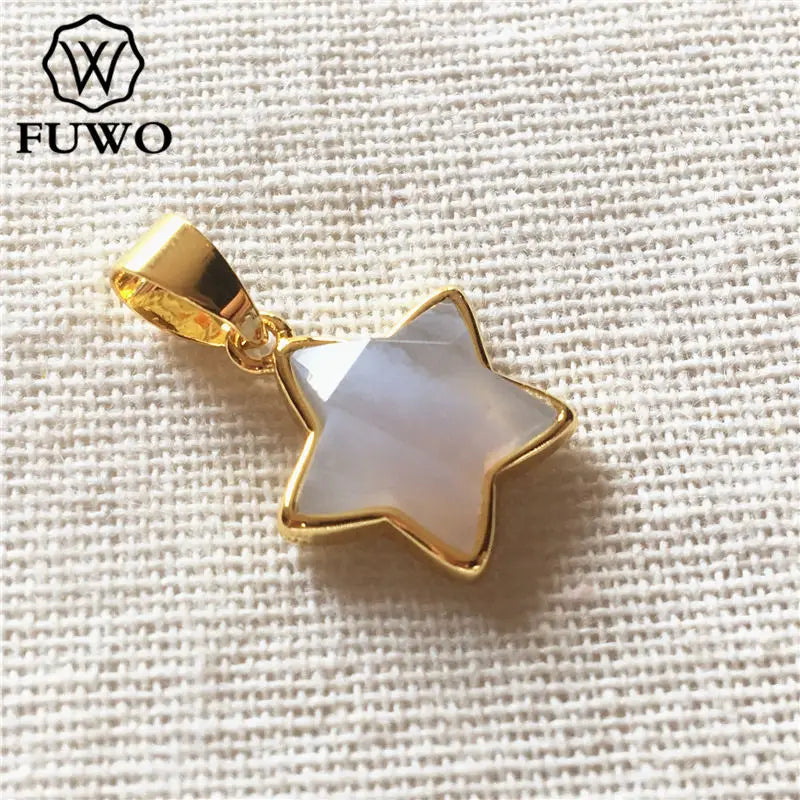 Mini Rose Quartz Star Pendant, Gold Plated Crystal Accessories
