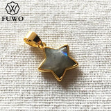 Mini Rose Quartz Star Pendant, Gold Plated Crystal Accessories