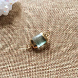 Natural Fluorite Connecter Pendant Geometric Semi Precious Jewelry