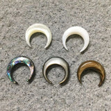 Mother of Pearl Crescent Pendant Shell Beads 20mm 5pcs