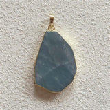 Irregular Shape Amazonite Pendant Necklace Crafts PD338