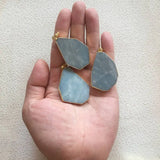 Irregular Shape Amazonite Pendant Necklace Crafts PD338