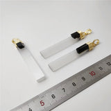 Selenite Bar Pendants With Tourmaline Charm Crystal Blade 5PCS