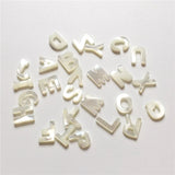 Mother Of Pearl Letter Beads For DIY Jewelry Making 26 pcs/lot