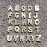 Mother Of Pearl Letter Beads For DIY Jewelry Making 26 pcs/lot