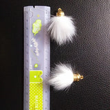 19 Colors Mini Pompon Faux Rabbit Fur Ball Jewelry Pendant Bag Chain Tassel