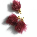 19 Colors Mini Pompon Faux Rabbit Fur Ball Jewelry Pendant Bag Chain Tassel