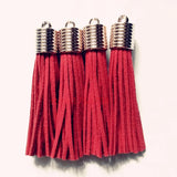 Suede Tassel DIY Pendant Keychains Earrings 12pcs/lot