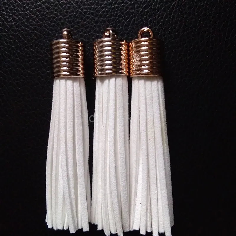 Suede Tassel DIY Pendant Keychains Earrings 12pcs/lot