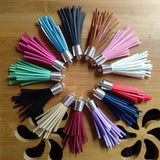 Asymmetric Leather Tassel Silver Top DIY Jewelry Accessories 12pcs/lot
