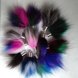 10pcs Rainbow Pompons Faux Rabbit Fur Ball DIY Jewelry Pendant