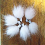 10pcs Rainbow Pompons Faux Rabbit Fur Ball DIY Jewelry Pendant