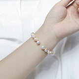 Stylish Freshwater Pearl Braided Bracelet for Women