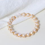 Stylish Freshwater Pearl Braided Bracelet for Women