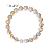 Stylish Freshwater Pearl Braided Bracelet for Women