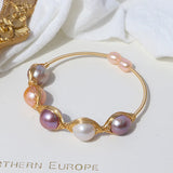 Baroque Freshwater Pearl Open Bracelet