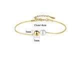 Delicate Pearl Bracelet Thin Adjustable Bead Girl Jewelry Gift