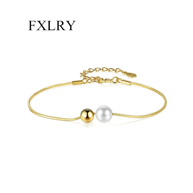 Delicate Pearl Bracelet Thin Adjustable Bead Girl Jewelry Gift