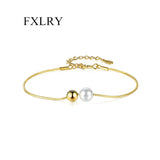 Delicate Pearl Bracelet Thin Adjustable Bead Girl Jewelry Gift