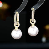 Removable Pearl Earrings for Women Wedding