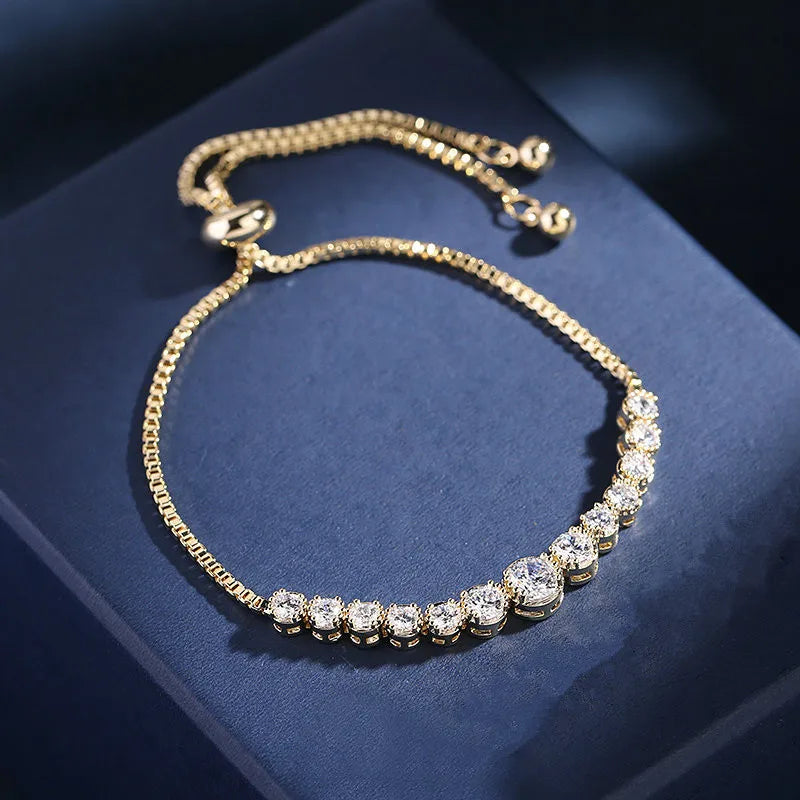 Summer Zircon Adjustable Bracelet Women Jewelry Gift