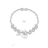 Adjustable Leaves CZ Bracelet for Bridals