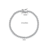 Micro Inlay CZ Tennis Round Bracelet Party Gift