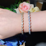 Oval CZ Tennis Bracelet Bangle for Women Wedding Jewelry