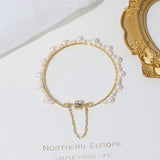 Natural Pearl Bracelet w/ Suction Buckle for Lady Jewelry