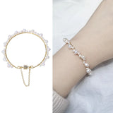 Natural Pearl Bracelet w/ Suction Buckle for Lady Jewelry