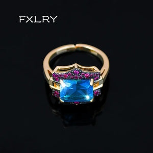 Adjustable CZ Geometry Ring - Wedding Jewelry