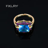 Adjustable CZ Geometry Ring - Wedding Jewelry