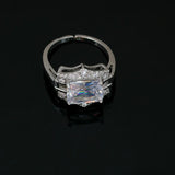 Adjustable CZ Geometry Ring - Wedding Jewelry
