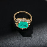 Adjustable CZ Geometry Ring - Wedding Jewelry