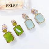 Green Cubic Zirconia Wedding Earring For Women