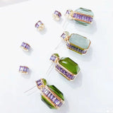 Green Cubic Zirconia Wedding Earring For Women