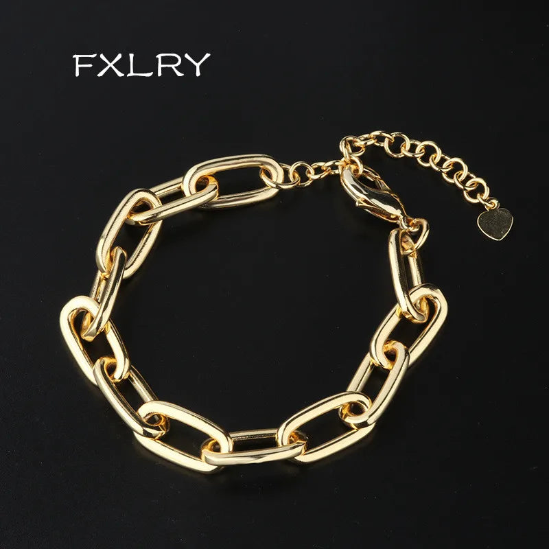 Hot Big Link Chain Bracelet For Women Punk Statement Jewelry