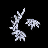 Asymmetrical CZ Leave Shape Ear Clips Bridal Wedding Jewelry