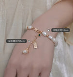 Natural Baroque Pearls Strand Bracelet Women Gift Adjustable Charm Bracelet